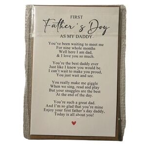 First Fathers Day Card For New‎ Dad Baby Poem Love Message